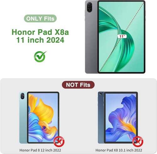 Für Honor Pad X8A X8b 11,0" 2024/26 PU Leder 360 drehbarer Ständer Tab Etui Abdeckung - Bild 2 von 19