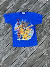 VTG Digimon Tai Kamiya Agumon Cartoon Anime Promo T-Shirt YOUTH M/L 1999