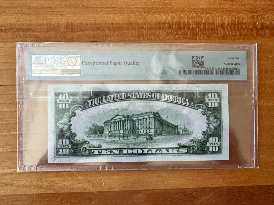 1950 $10 ST LOUIS FRN. PMG GEM Uncirculated 66 EPQ Banknote. - Image 2 of 2