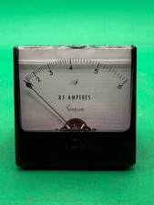 Vintage Simpson RF Amperes Panel Meter Gauge 0-6 Made in USA RE