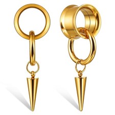 2 PCS Ear Gauges Classic Horn with Tip Taper for Stretched Ears Hypoallergeni...