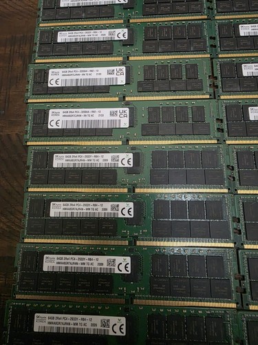 New ListingHynix 64GB (1x64GB) PC4-23400 (DDR4-2933) RDIMM Memory (HMAA8GR7AJR4N-WM)