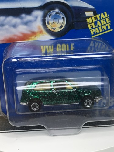 1992 Hot Wheels #183 Volkswagen VW Golf Green Metal Flake Glitter Paint w/BW NIP - Picture 12 of 16