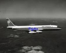 10X8 B&W Photo Douglas DC-8 CF-TJM Air Canada 1969