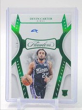 DEVIN CARTER 2024-25 FLAWLESS ROOKIE AUTOGRAPH EMERALD RC AUTO 4/5