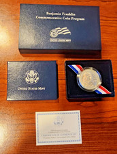2006 P UNC Benjamin Franklin Founding Father Silver Dollar W/OGP & COA