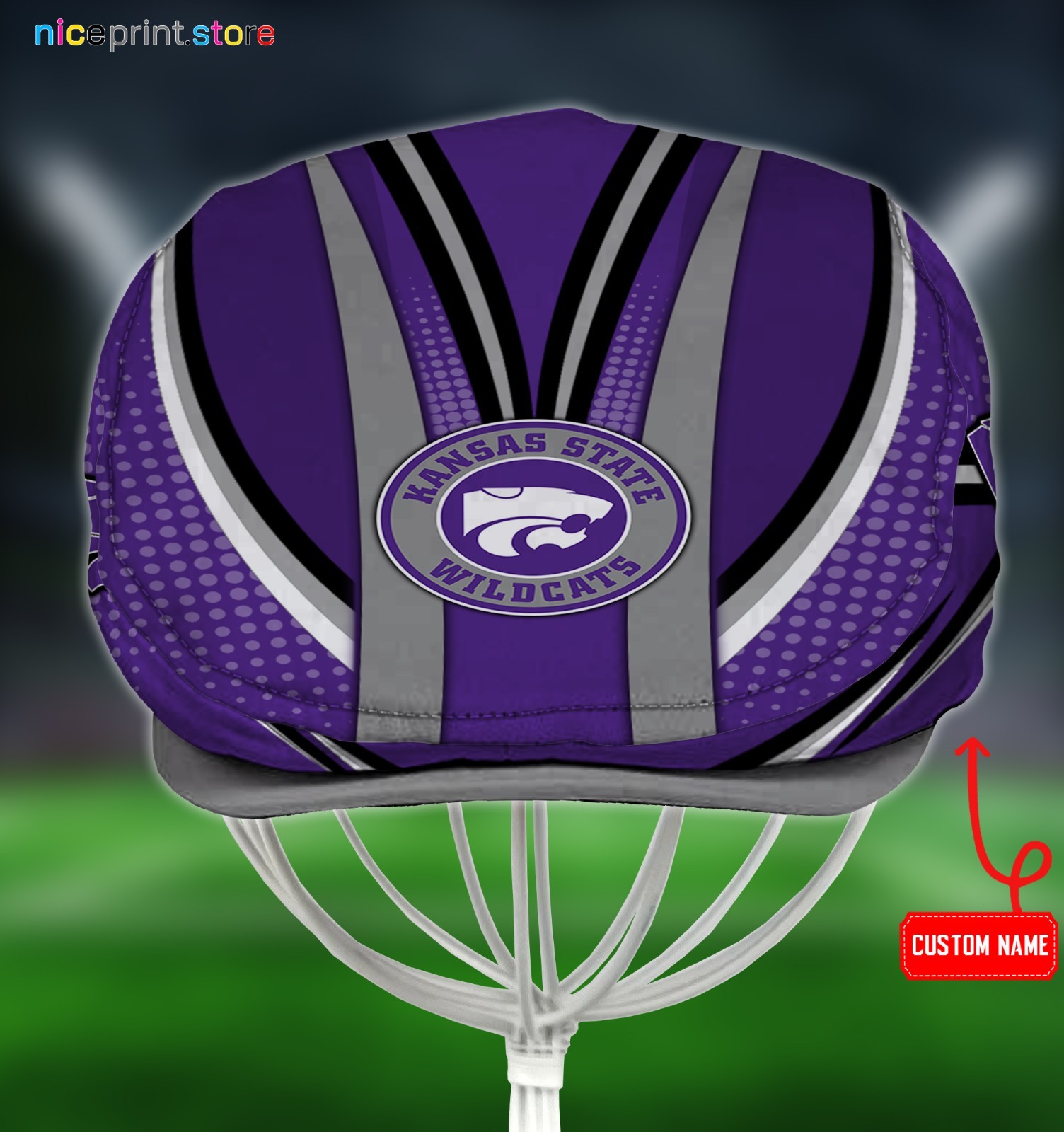 Kansas State Team Wildcats Jeff Cap NCAA Jeff Cap Newsboy Cap Driving Cap 29