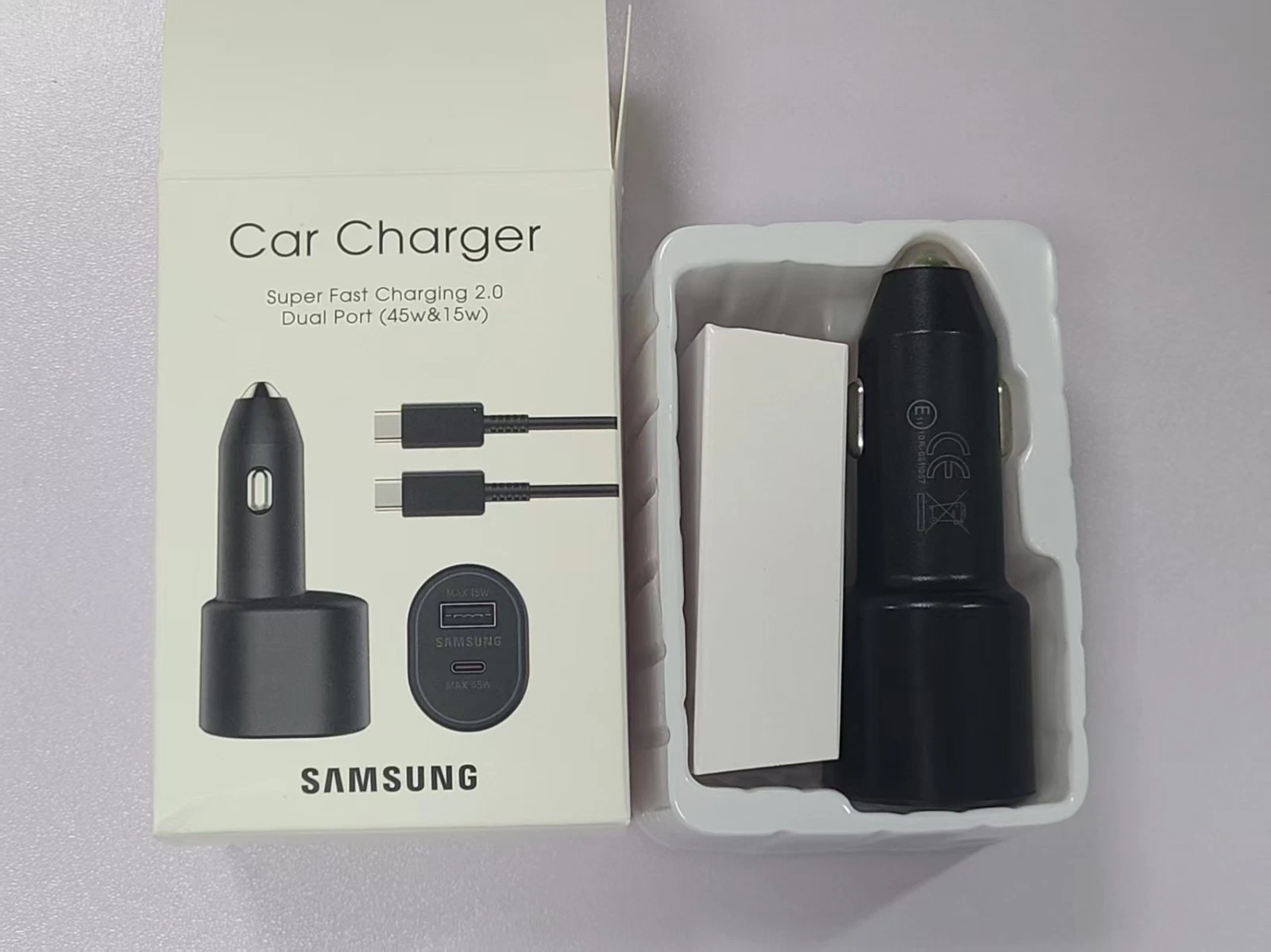 Original New Samsung 45W 2 Ports Super Fast Charging Dual Car Charger with Cable - product detail image 8