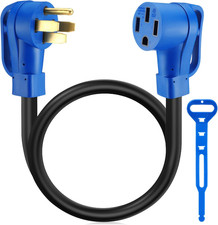 3Ft 50 Amp RV/EV Extension Cord Compatible with NEMA 14-50P to 14-50R ETL List 4