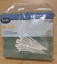 Vintage NIP Goody Large Brush Rollers Green 10 Pack With Holding Pins 82473
