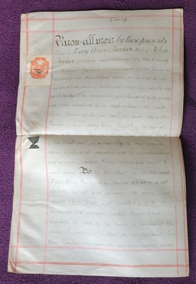 1885 Pergament Indenture Parker Trust to Perrett Appointment Cross, Axbridge