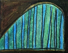 Original Oil Pastel Contemporary Abstract Illustration Art