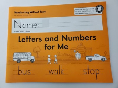 Handwriting Without Tears Letters Numbers Kindergarten Homeschool
