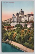 Bundeshaus Swiss Federal Palace Parliament Building Bern Switzerland Postcard