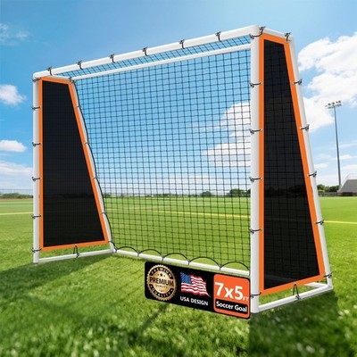 Aluminum Soccer Rebounder Net 7x5 Soccer Goals Rebounder Kid Board Big Bounce...