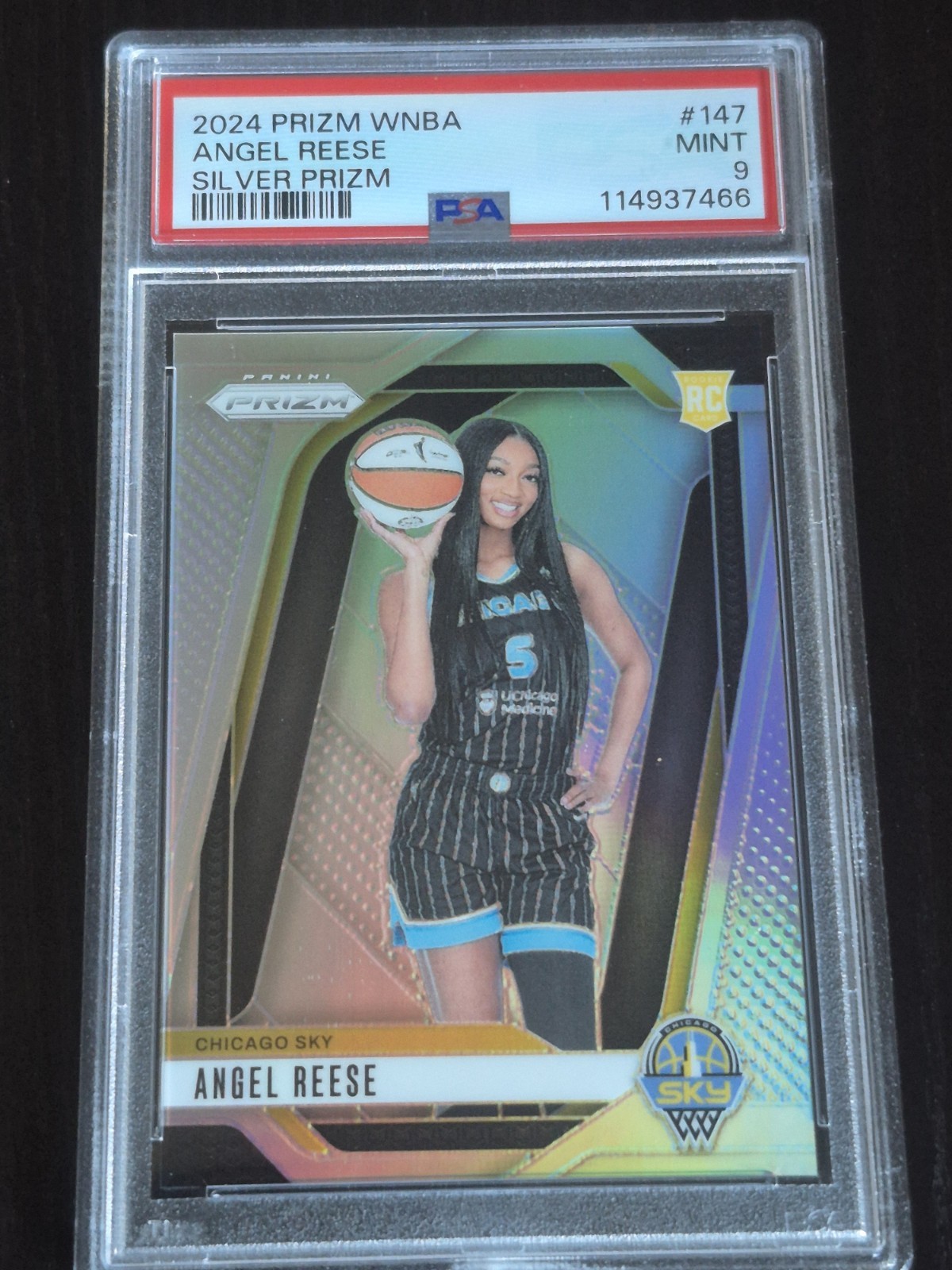 2024 PANINI PRIZM WNBA SILVER PRIZM #147 ANGEL REESE ROOKIE RC PSA 9