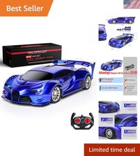 Durable Remote Control Race Car with Bright Lights - Perfect for Little Racers