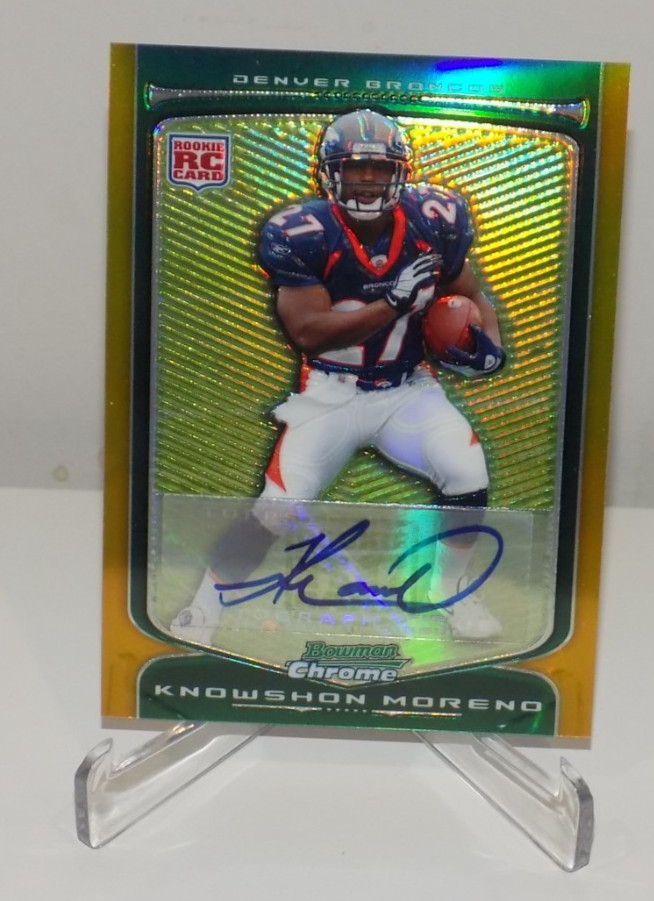 Knowshon Moreno Bowman Chrome #127 Gold Refractor-Autograph