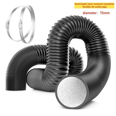 Heizungszubehör 75mm Durchmesser 2Air Heizung Flexible, skalierbares Auslassrohr