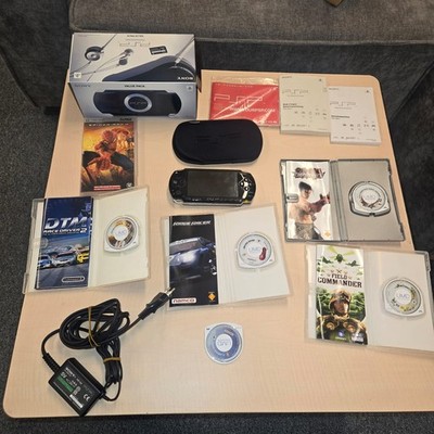 sony psp 1000 serie fat  with box and papers 4 games (tekken) and 1 movie