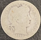 1910 AG  Barber Quarter, 90% SILVER!