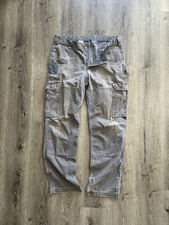 Carhartt Pants Men 36x34 Double Knee Utility Cargo Ripstop Gray B342 GVL