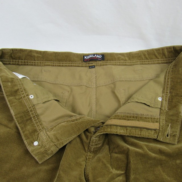 Kirkland Mens Signature Corduroy Pants Size 38x29 Toffee Brown 5 Pocket Jeans | eBay