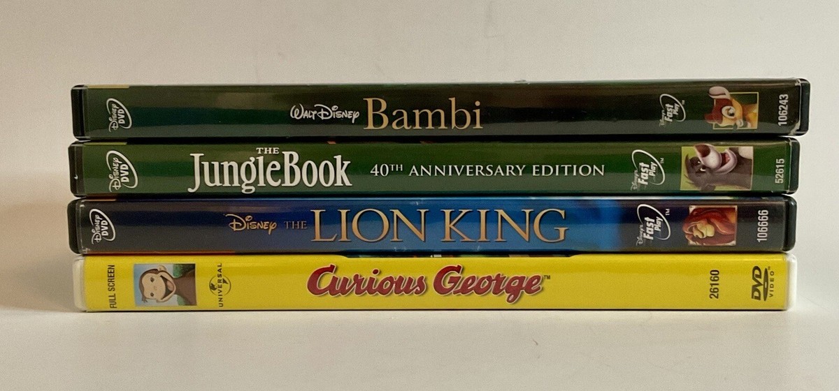Disney's Bambi, Jungle Book, Lion King + Universal's Curious