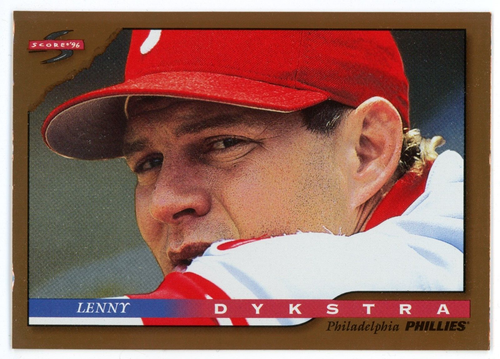 1996 Score Dugout Collection Series 1 Lenny Dykstra Card #57