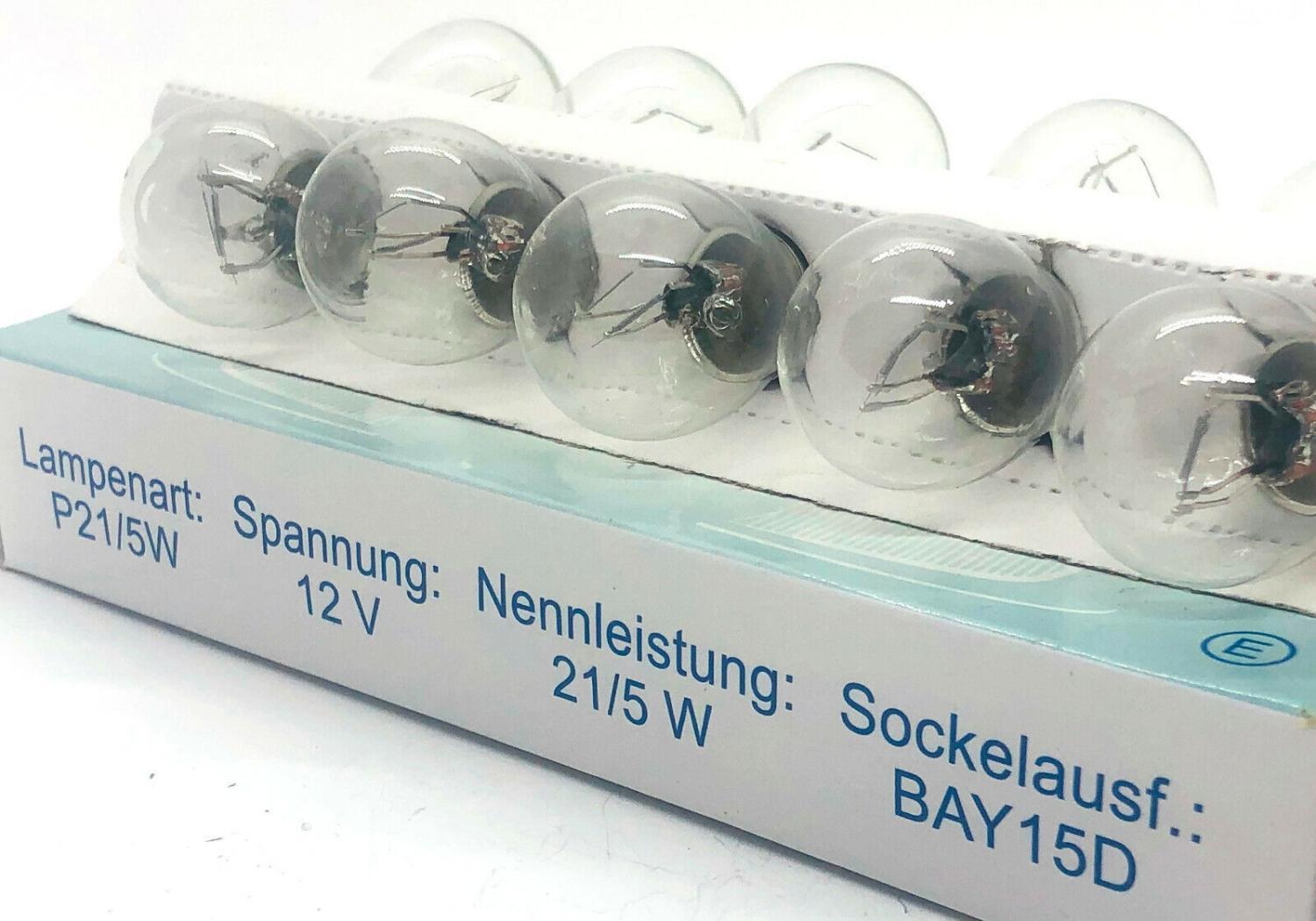 10x P21/5W BAY15d 21/5W 12V Doppia Socket Lampada A Incandescenza - Foto 4