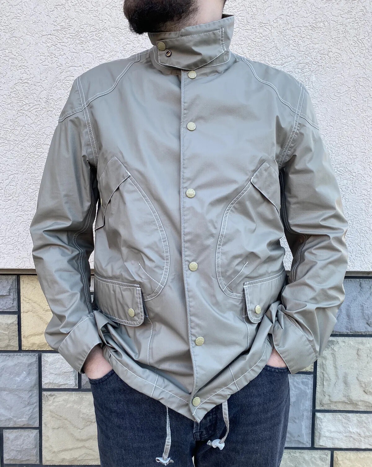 NANAMICA Men’s GORE-TEX Jacket Coat Renkon Beige XL Auth Made in Japan Rare NWT image 2