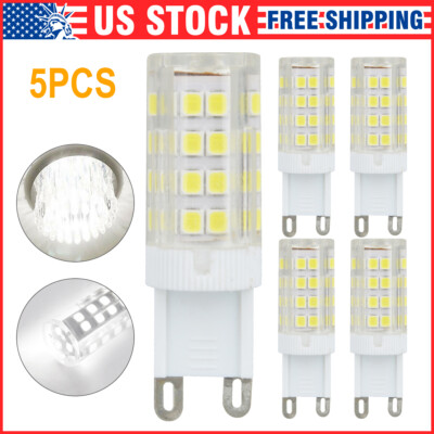5PCS G9 7W LED Corn Bulb Lamp 6000K 2835 51-SMD Daylight Home Decor Lights