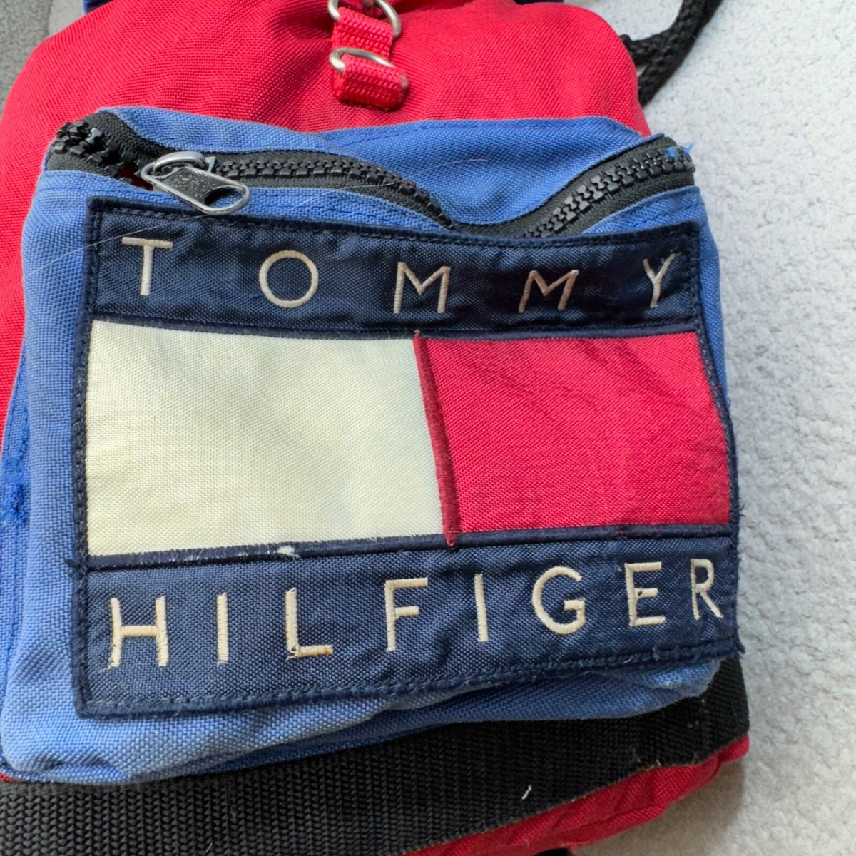 VINTAGE Tommy Hilfiger Backpack Red Blue 90s Alpine Olympics  display picture 2