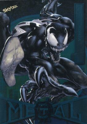 Spider-Man Marvel Metal Universe Light FX Turquoise [50] Base Card #93 Venom
