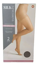 Silk Impressions Pantyhose 2 Pack M 40 Denier/Coffee Bean Med Support Sheer