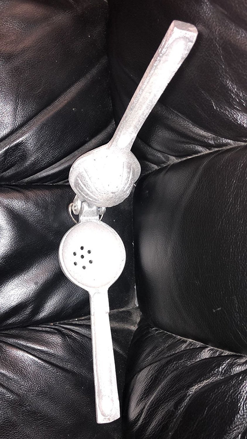 Mexican Polished Aluminum Metal Lime or Small Lemon Manual Squeezer Hand Juicer