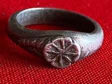 artisanat de tranchée - bague de poilu 1914 - trêfle à 4 feuilles