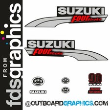 Suzuki DF90 90 CV (pre 2010) decalcomanie/kit adesivi motore fuoribordo