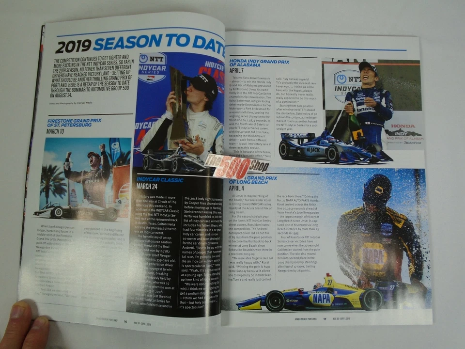 2019 Grand Prix of Portland IndyCar Souvenir Program Will Power - Image 4 of 4
