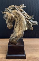 Figur Pferd 38 Cm Skulptur BüSte Barock Horse Antik Stil Statue Tierfigur Deko