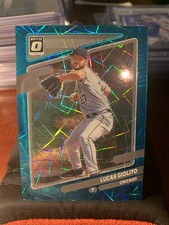 2021 Panini Donruss Optic Lucas Giolito Teal Velocity Parallel /35 Whitesox T1