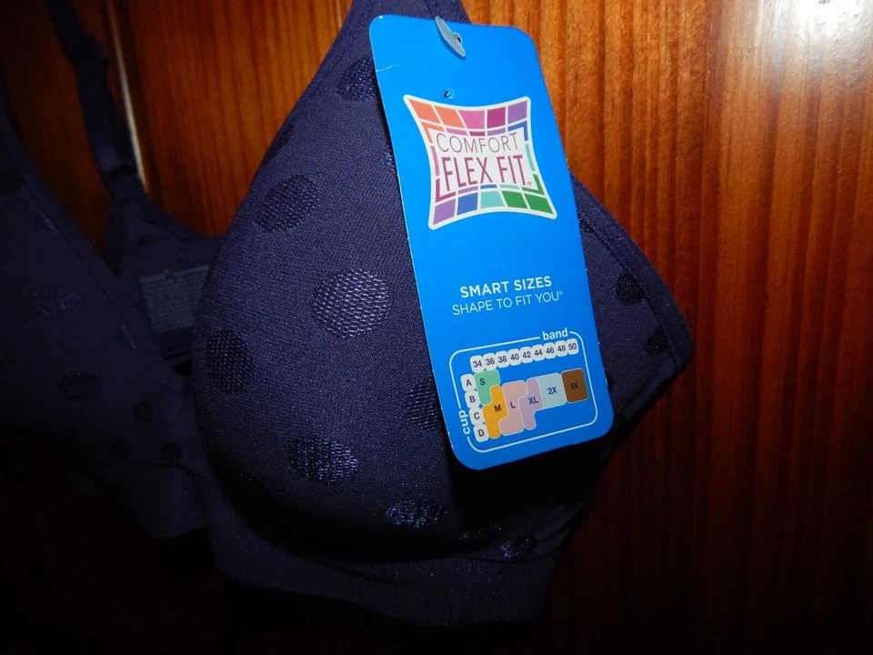 HANES COMFORT FLEX FIT PLUM BRA, WIRELESS, MEDIUM LINING , SIZE SMALL, NWT - Image 3 of 4