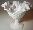 Fenton WHITE MILK GLASS HOBNAIL: 5-1/2-in. Compote: EXC: NR