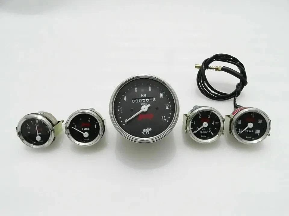 Willys Jeep Speedometer With Mechanical Temp Gauge Set |Fit For Foto 2 de 4