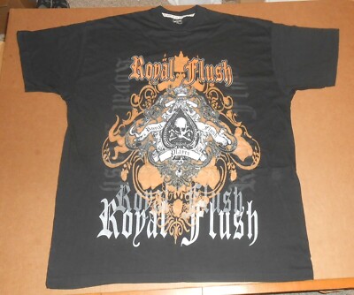 Vintage Royal Flush Playa T-Shirt 4XL United USA Ghetto Glittery