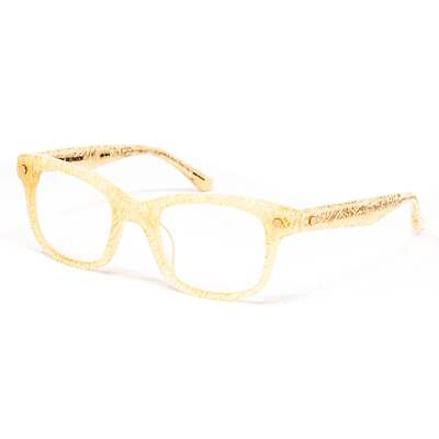 Matthew Williamson x Linda Farrow Marbled Yellow Eyeglasses MW118C2OPT