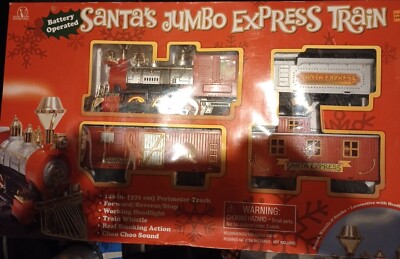 Santa's Jumbo Express Train Set Christmas Tree Choo Choo Track