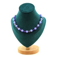 Mineralien Und Steine PréCieuses. Halskette Perlen Amethyst Du Brazilien+Achat