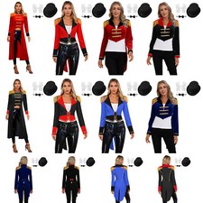 Womens Suit Circus Costume Ringmaster Outfit Gloves Clubwear Party Outerwear