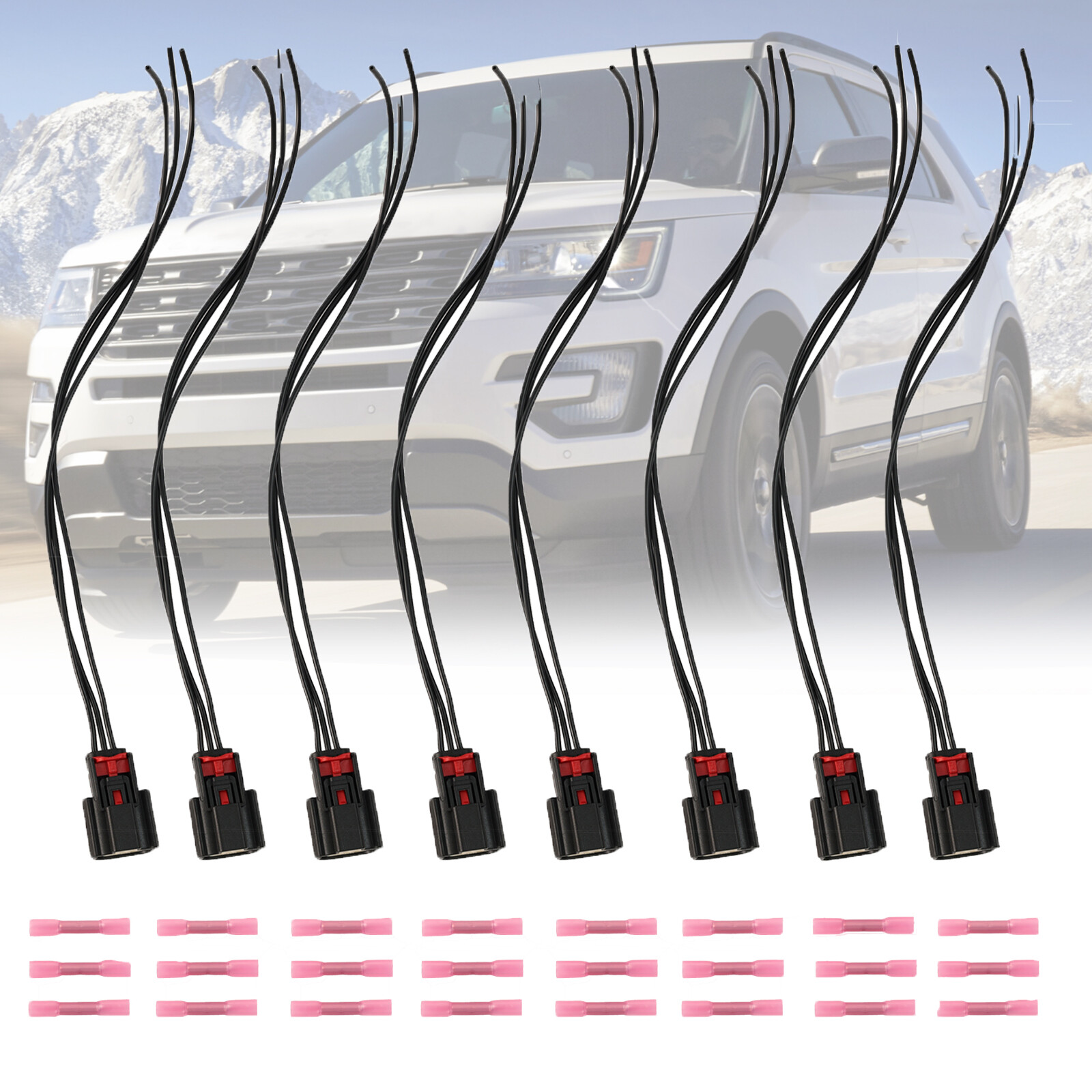 Ignition Coil Connector Plug Cable Wire For Ford V6 V8 Flex F150 3.5 3.7 5.0L.